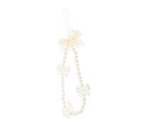 SEWACC Pearl Bow Knot Phone Lanyard DIY Pendant Chain Hand Wrist Strap Vintage Elegant Phone Hanging Decor for Cameras Keys Bags and More