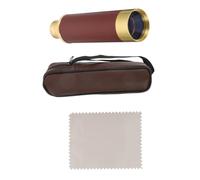 SEWACC Pirate Monocular Telescope Retro 25x30 Stretch Single Binocular Leather Case for Outdoor Adventure Coffee Color