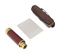 SEWACC Pirate Retro Monocular 25x30 Adjustable Telescope for Outdoor Adventure Vintage Nautical Pirate Telescope with Leather Case Set Brown