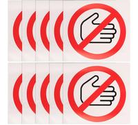 SEWACC Please Do Not Touch Stickers for Hands Safety Warning Stickers Self-adhesive Vinyl 10pcs Suitable for Indoor and Outdoor Smooth Surfaces for Indoor and Outdoor Smooth Surfaces