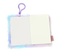 SEWACC Plush Hanging Diary Notebook with Thick for Students and Teachers Portable Mini Journal with Adorable Tie Dye Purple Cover Compact and Easy to Carry for Writing Anytime