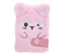 SEWACC Plush Mini Notebook for Writing Cute Pink Sheep Design Lightweight Portable Journal Book with Smooth Paper for Daily Diary and Planning