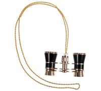 SEWACC Portable Mini Binoculars with Chain Compact Plated Outdoor Telescope for Concerts Sports Bird Watching Travel Black Handheld Pocket Design