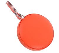 SEWACC Portable PU Leather Measuring Tape Compact Soft Tape Measure for Body and Garment Measurements Lightweight Small Tailor Ruler with Automatic Retractable Slot Stylish Orange Design