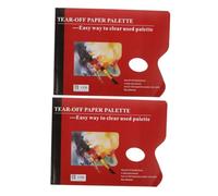 SEWACC Portable Tear-off Paint Mixing Paper Pad 2pcs Lightweight Watercolour and Oil Palette Sheets for Travel and Outdoor Painting with Sturdy Paper Material