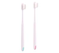 SEWACC Postpartum Superfine Bristle Toothbrushes and Ergonomic Design 2pcs with Flocking Material for Complete Oral Cleaning and Sensitive Tissue Care Random Color