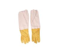 SEWACC Premium Leather Beekeeping Gloves for Beekeeper Protective Bee Gloves with Breathable Mesh and Elastic Band Long Cuff Design for Safety and Comfort