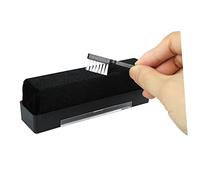 SEWACC Professional Records Cleaning Brush with Scrubbing and Villi Brushes for Vinyl Dust Design Removal of Fingerprints and Stains Protective for Record Surface Maintenance