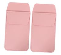 SEWACC Pu Leather Pen Case and Pocket Protector for Nurses and Doctors, 2pcs Pink Pencil Storage Bags with Insert Design for Medical and Clinical Use