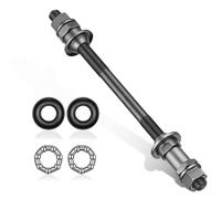 SEWACC Rear Axle for Mountain Bikes, 180mm Metal Solid Shaft Hub Axle Kit, Bicycle Shaft Repair Tool Accessories for Mountain Bikes