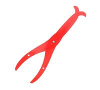 SEWACC Red Bent Leg Plastic Caliper for Pottery Clay Measuring Inner Outer Dimensions Lightweight Shaping Ruler Tool for Modeling and Crafting