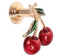 SEWACC Red Cherry Fruit Drawer Pull Handle 4MM Single Hole Zinc Alloy Cabinet Knob for Cupboard and Dresser Vintage Style for Kitchen and Home Decor