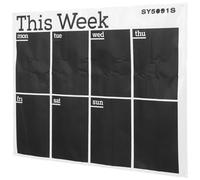 SEWACC Removable Chalkboard Sticker Plan Board for Office and School Use, Portable PVC Week Planner Black Sticker to Write Weekly Plans and Organize Schedule