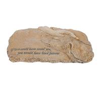 SEWACC Resin Dog Memorial Stone Garden Statue Angel Pet Sculpture Sand Color Bereavement Tribute Ornament for Outdoor Memorials