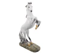 SEWACC Resin Horse Statue Home Decor, Standing Horse Fortune Figurine for Living Room and Office, Chinese New Year Animal Ornament Resin Sculpture for Table and Desk Display