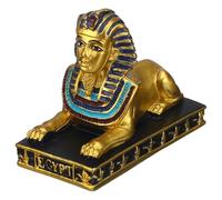 SEWACC Resin Sphinx Statue, Egyptian Sphinx Figurine Vintage Egyptian Desktop Sculpture Ornaments for Home Office