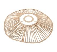 SEWACC Retro Style Paper Rope Woven Lamp Shade for Base Indoor Ceiling Light Cover Natural Warm Diffused Lighting with Iron Frame Vintage Simulated Rattan Design for Home Decor and