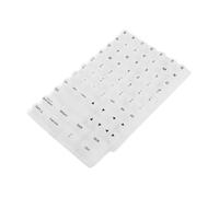 SEWACC Reusable Silicone Keycaps for Long Nails Easy Application Stylish Design Silent Typing Key Labels Caps for Desktop Use Transparent White