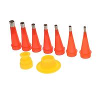 SEWACC Reusable Stainless Steel Silicone Caulking Nozzle Tool Set with Base and Protective Caps Finishing Applicator for Gaps Under for Home Kitchen Bathroom Sealing and Repairs