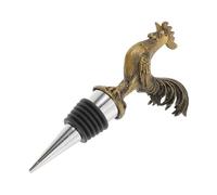 SEWACC Reusable Wine Stoppers for Wine Bottles with Decorative Rooster Head Design, Made of Zinc Alloy and Silicone, Preserves Flavour and Freshness, for Bar and Party Favour Use