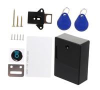SEWACC RFID Electronic Cabinet Lock Invisible Sensor Lock for Home Office Abs Material No Drilling Installation Compatible with Up to Thick Doors Black for Single Double Door Cabinets