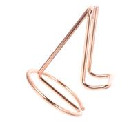 SEWACC Rose Gold Metal Wire Phone Holder Stand with Business Card Desk Organizer Multifunctional Desktop Mobile Phone and Tablet Cradle Seamless Support for Hands Viewing and Office