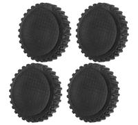 SEWACC Rubber Bumpers and Electronic Pricing Scales 4pcs with Vibration Damping and Shock Absorption, Black Rubber and Iron Feet Supports for Precision Digital Kitchen Scales