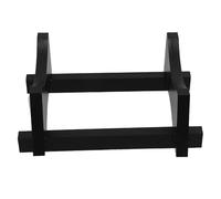 SEWACC Rustic Oak Barrel Stand Black Wooden Rack for 1.5L Wine Dispenser Suitable for Farmhouse Bar and Party Beverage Display