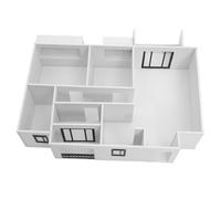 SEWACC Scale DIY Miniature Apartment Model Kit for Architecture Building Projects Unfinished Precision Crafting Material for Home Design Educational Use and Visualization