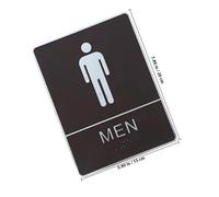 SEWACC Self-adhesive Acrylic Braille Bathroom Sign Unisex Restroom Marker for Public Toilets Easy Mount Gender Indicator Plaques for Men and Women