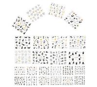 SEWACC Self-Adhesive Nail Stickers Unique Design and Fine Workmanship 16pcs Adorable Animal Patterns for Women for DIY Manicure and Nail Salon Use