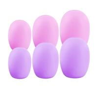 SEWACC Silicone Makeup Brush Covers for Cleaning and Storage 6pcs for Eyeshadow and Concealer Brushes for Travel and Daily Use