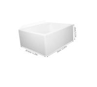 SEWACC Small Wall-Mounted Wash Basin for Compact Bathrooms No-Drill Installation Plastic Sink with Deep Basin Design Space-Saving and Portable for Rental Properties and Tiny Homes