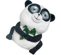 SEWACC Solar Powered 200mah Panda Garden Statue Resin LED Lawn Lamp with Polycrystalline Silicon Solar Panel 2v 35ma Outdoor Anti-Aging Performance Waterproof Decoration for Garden Party