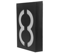 SEWACC Solar Powered House Number Plaque with Bright LED Lights for Outdoor Wall Illuminated Address Sign for Day Night Visibility Easy Installation for Enhanced Home Identification