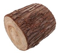 SEWACC Solid Cedar Wood Stump Coffee Table Base, Natural Tree Trunk Wood Stand 20cm Height, 12-15cm Diameter Rustic Wooden Pillar Display Pedestal for Home Décor and Photography Props