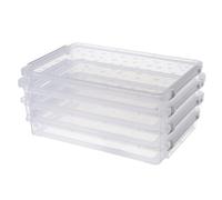 SEWACC Stackable PP File Storage Box with 4 Layers 36.5X24.3X16.5Cm, Portable Document Organizer Case for Office and Home Filing
