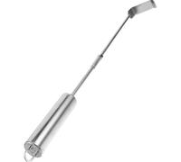 SEWACC Stainless Steel Charcoal Grill Ash Rake and BBQ Fireplace Scraper Tool for Wood Stove and Oven Ash Removal Sturdy Cleaning Accessory for Outdoor Barbecue