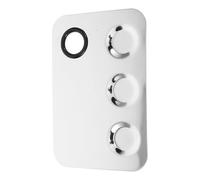 SEWACC Stainless Steel Makeup Mixing Plate with 3 Compartments, Small Foundation and Cream Palette for Professional Makeup Artists, Nail Art and Concealer Mixing Tool for Precise Color