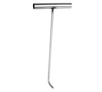 SEWACC Stainless Steel Manhole Cover Lifter Hook T-shape Multi-functional Pull Tool Up Doors and Drain Covers Welded Spring Hook with Smooth Surface for Easy Handling