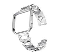 SEWACC Stainless Steel Watch Strap with Rhinestone Frame Compatible for Fitbit Blaze Comfortable Replacement Band for Men and Women Easy Install Silver Wristband
