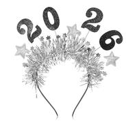 SEWACC Star-Themed New Year Hair Hoop 2026 Comfortable One Size Fits Most Party Accessory for Women and