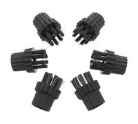 SEWACC Steam Cleaner Brush Set Upholstery for Floors, Grout and 6pcs M8 Multi-purpose Scrub Brushes Replacement Parts Plastic + Nylon, Black, Industrial and Commercial Use