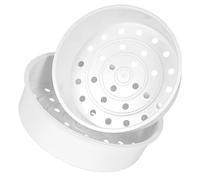SEWACC Steaming Basket for Efficient Cooking and Healthy Meals 2pcs Plastic for Rice Cooker White with Quick Steaming and Good Ventilation, Sturdy Steamer Basket Set