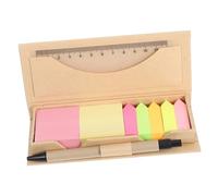 SEWACC Sticky Memo Pads with Built Ruler and Storage Box Multi-functional Notepad for Students Journals Planners Study Materials and Easy Measurement Notes