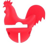 SEWACC Sufficient Quantities Pot Lid Lift Decorative Boil Stopper Rooster Shape Creative Chic Silicone Practical Spill Stopper Protect Items Keep Lid Open Kitchen Accessory