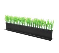 SEWACC Supermarket Shelf Divider L-Shaped Commodity Separator Artificial Grass Surface 40cm Plastic Shelf Organizer for Fresh Food and Meat Section Storage