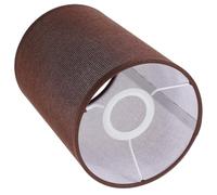 SEWACC Tall Drum Lampshade, 7.86X5.50Inches Decorative Cloth Lampshade, Clip On Cylinder Pendant Light Cover Replacement, for E27 Bulbs, Coffee
