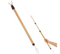SEWACC Telescopic Clothes Hanger Pole Aluminum Alloy Retractable | Golden Finish, 52.00X5.00X2.50cm size, 1 X Telescopic Clothes Hanger Pole