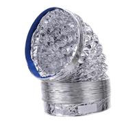 SEWACC Thickened Aluminum Foil Duct Hose Diameter Flexible Ventilation Pipe for HVAC Dryer Vent Dryer Duct Exhaust Fan Air Intake with Fire Resistant Coating Retractable Silver Tubing for